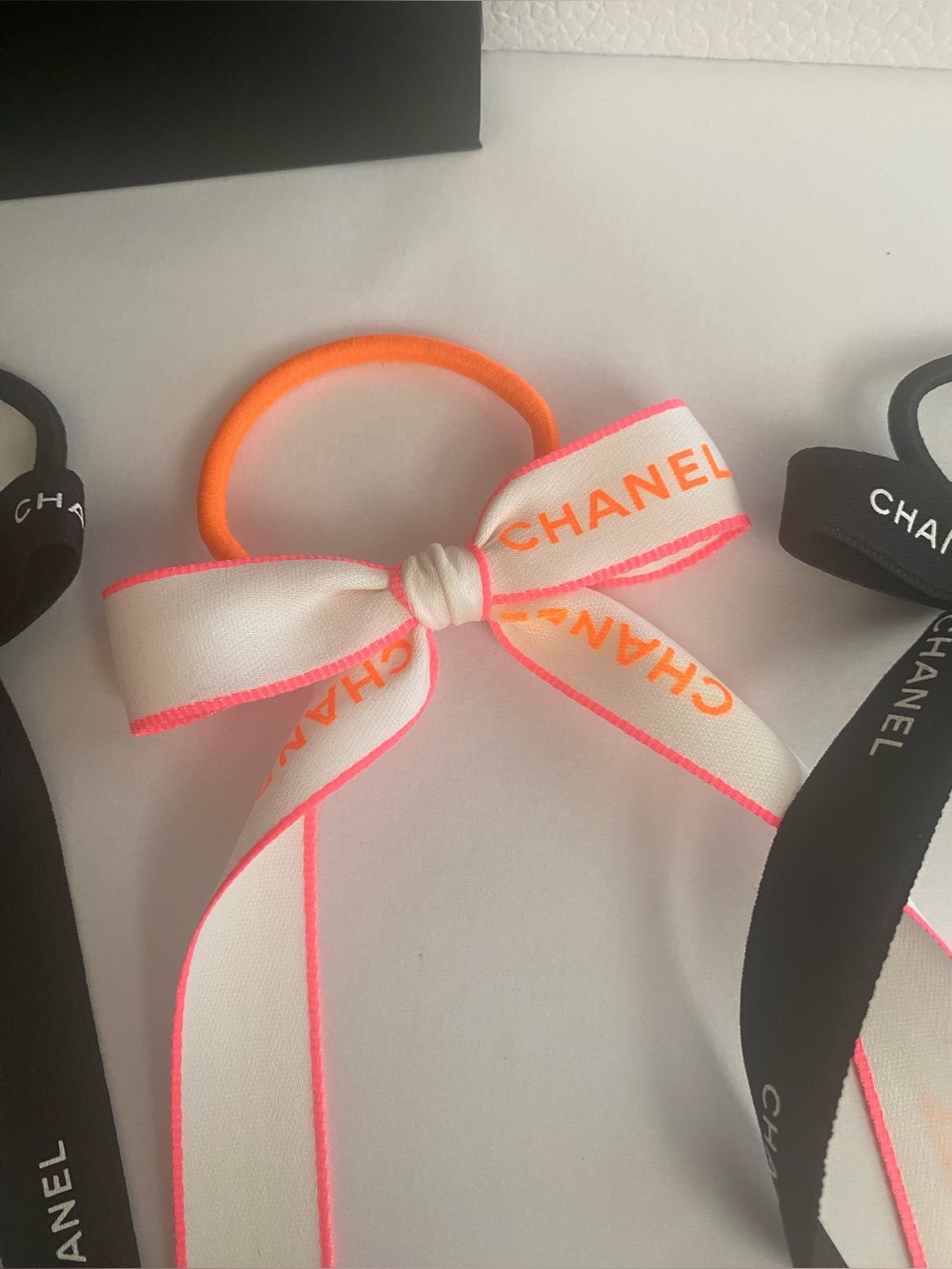 CHANEL Ribbon Bow Hair Ties - Picture 3 of 7